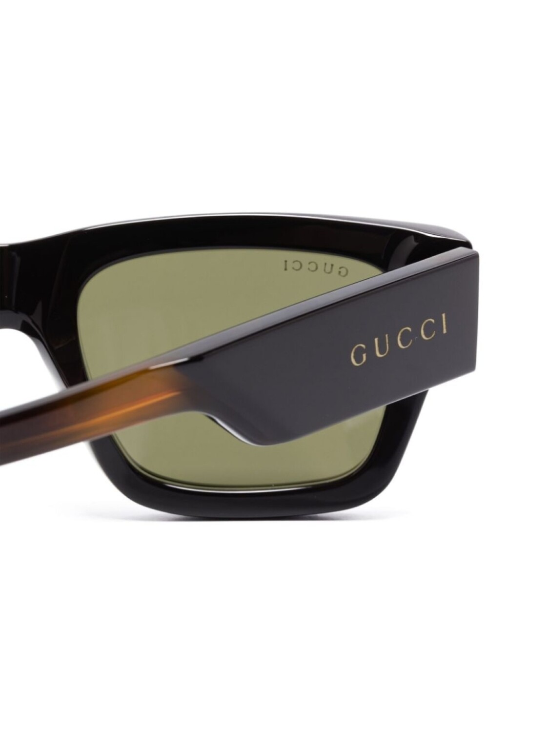 Солнцезащитные очки Gucci Eyewear в прямоугольной оправе, коричневый — фото 3