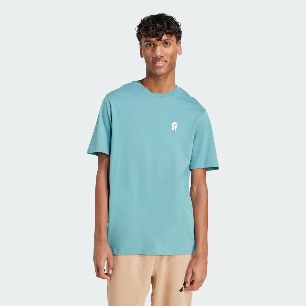 

Футболка Adidas Dog Sock Patch Graphic Tee, цвет Preloved Teal