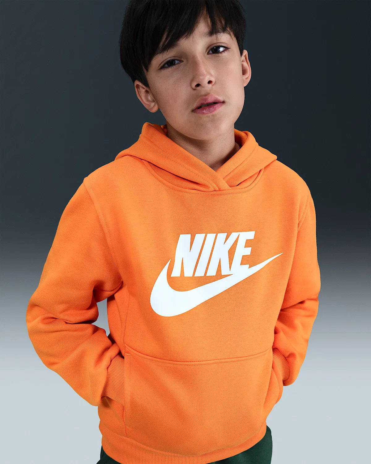 Детская худи Nike Sportswear Club Fleece, Bright Ceramic/White — фото 3