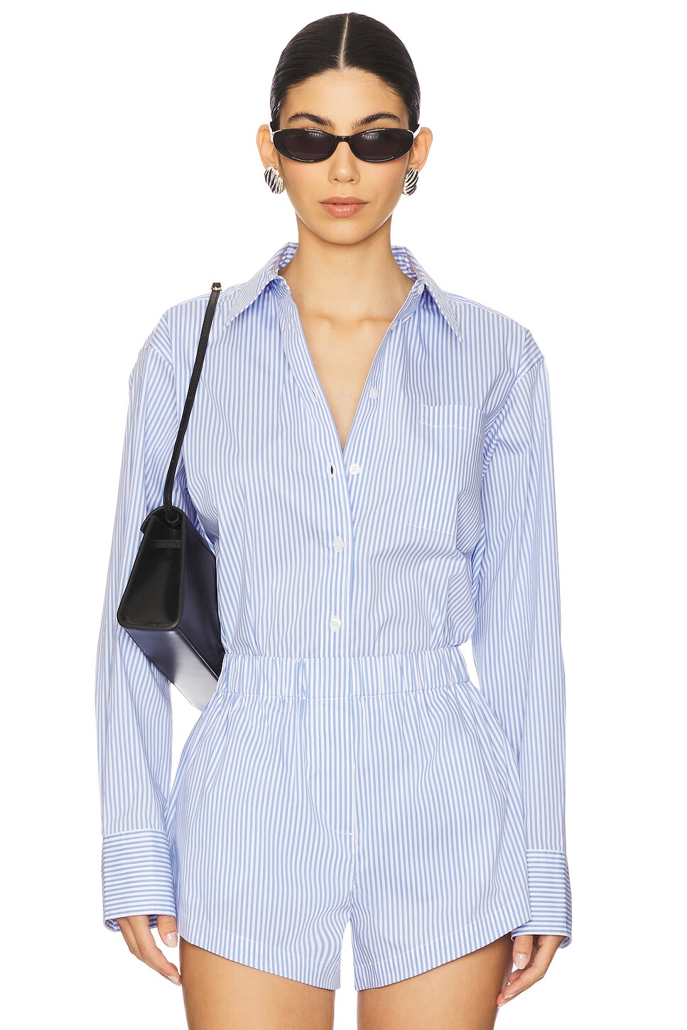

Rosalyn рубашка на пуговицах L'Academie, blue stripe