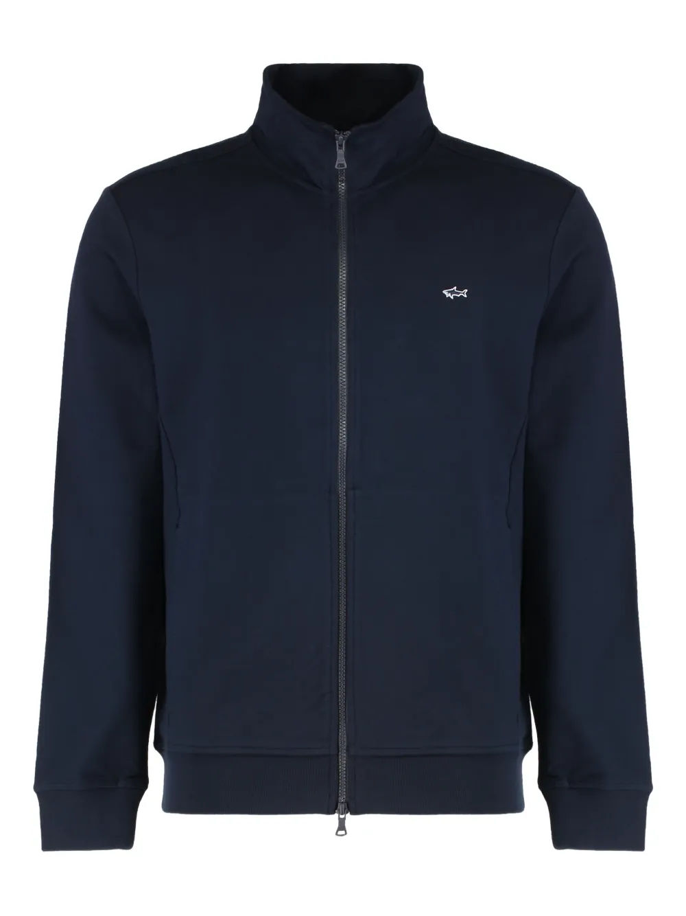 

Куртка на молнии из хлопкового микса с вышивкой Paul & Shark, синий