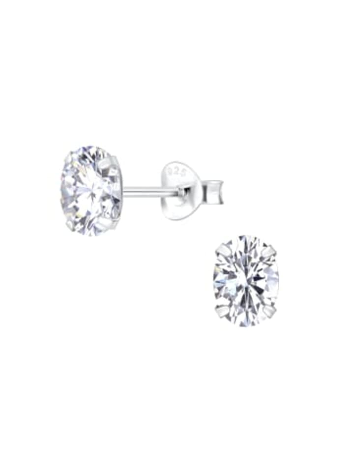 

Alexander York Овальные серьги-гвоздики из серебра 925 пробы, комплект из 2 штук