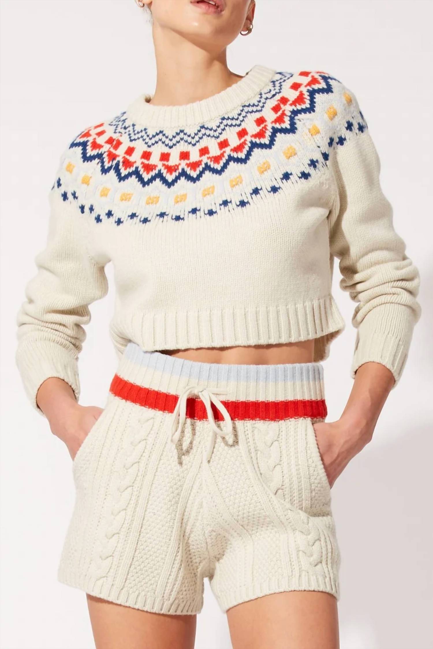 

Свитер Carley цвета слоновой кости Multi Solid & Striped