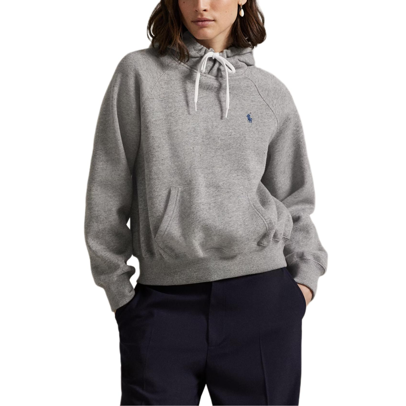 Толстовка с капюшоном на шнурке Polo Ralph Lauren, серый — фото 2