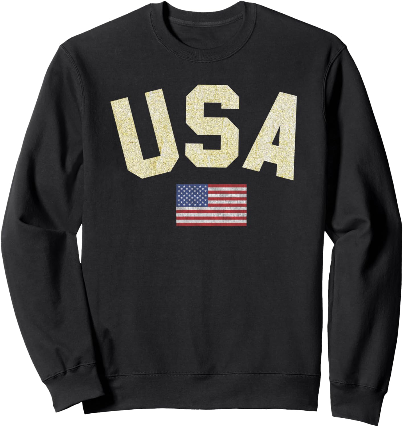 

Модная толстовка с буквами США и флагом Trendy Apparel, черный