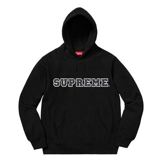 

Толстовка fw19 week 1 the most hooded sweatshirt logo 'black' Supreme, черный