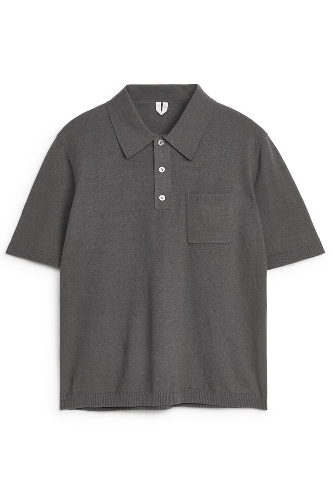 

Рубашка поло с короткими рукавами Arket, серый