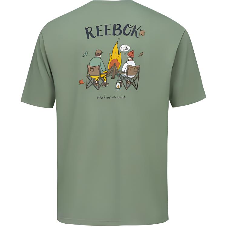 

Футболка унисекс светло-армейский зеленый Reebok