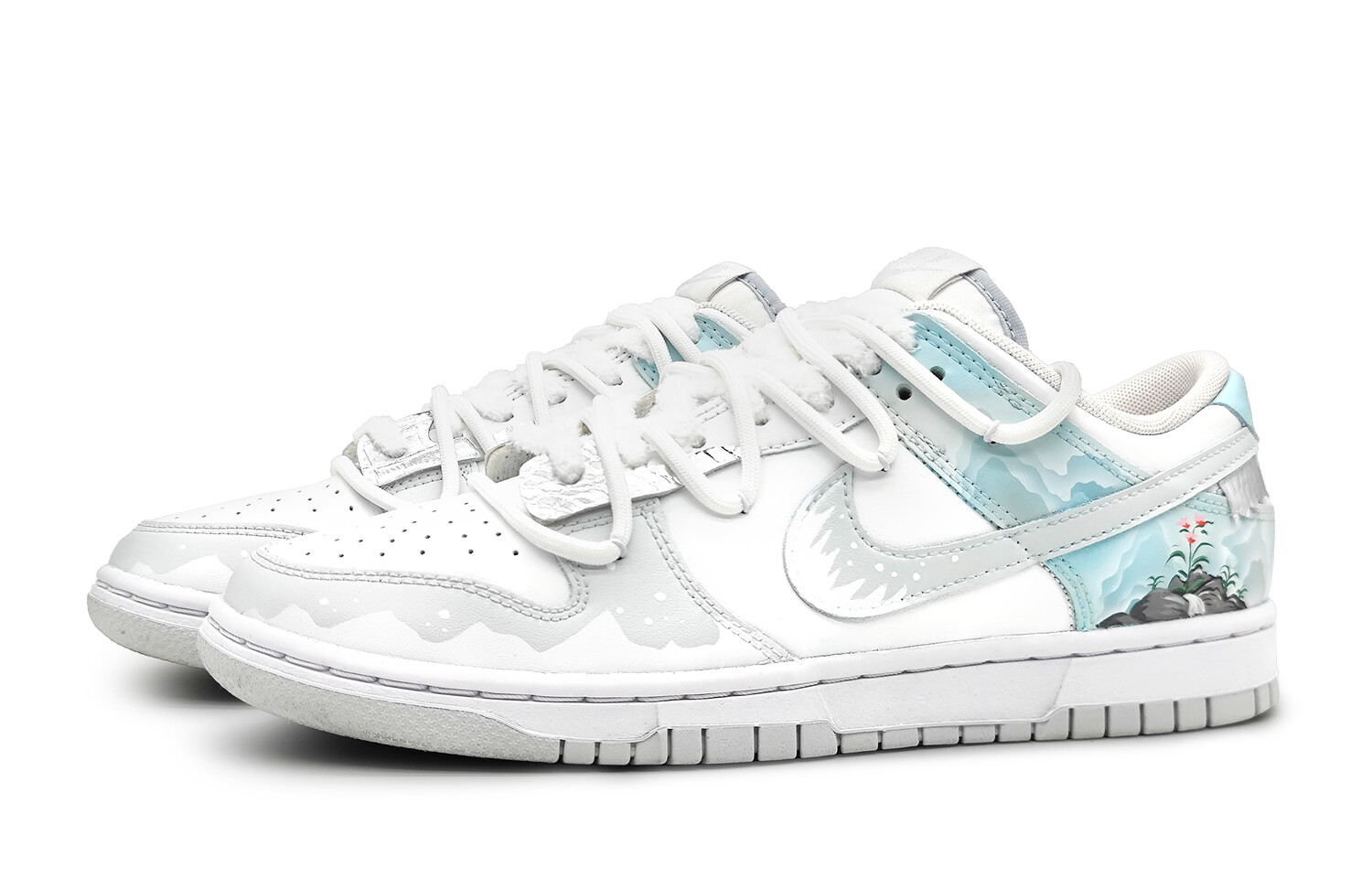 

Кроссовки Nike Dunk Skateboard Shoes Women's Low-Top Blue White, Синий, Кроссовки Nike Dunk Skateboard Shoes Women's Low-Top Blue White