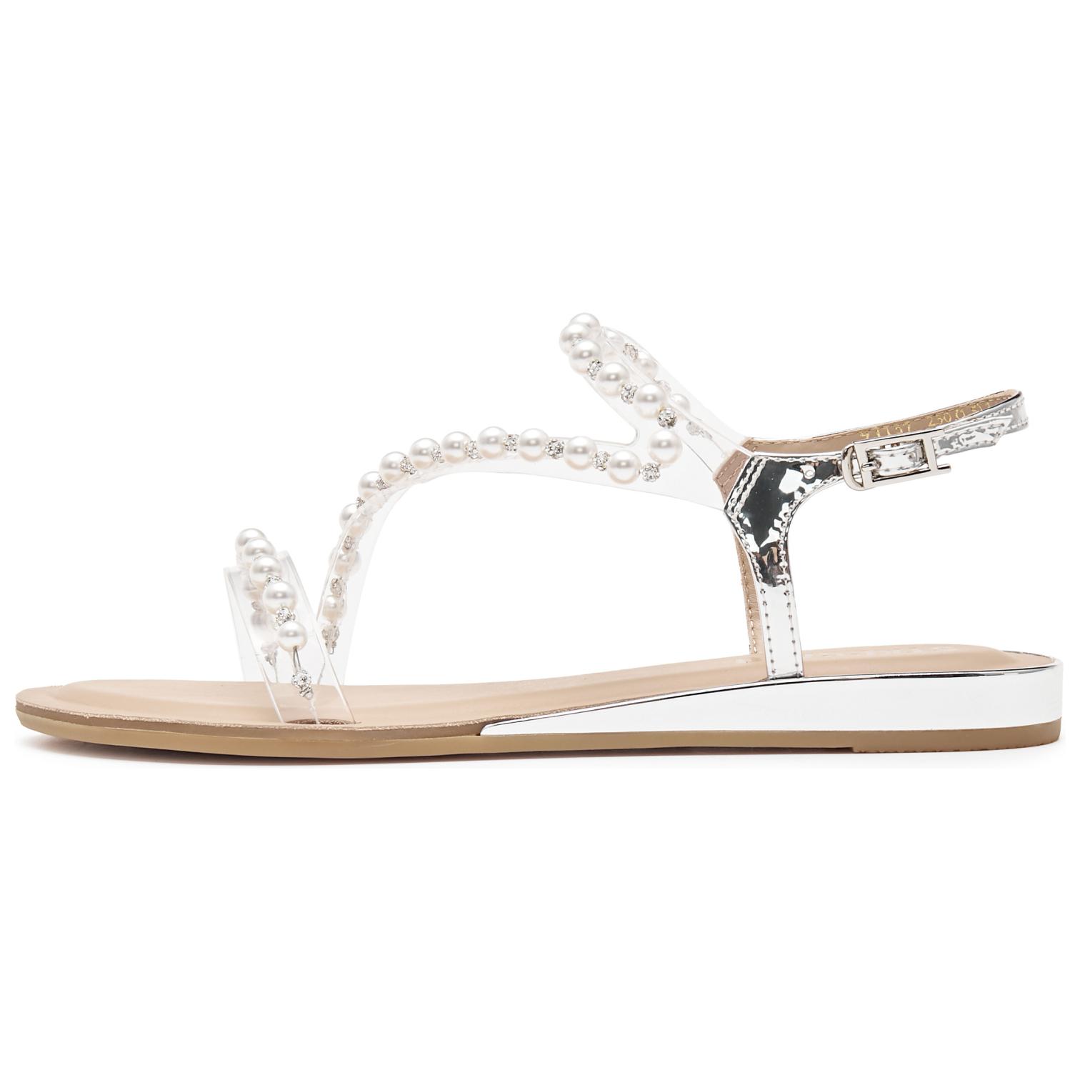Римские сандалии 2 см Women's Moonlight Silver White Staccato