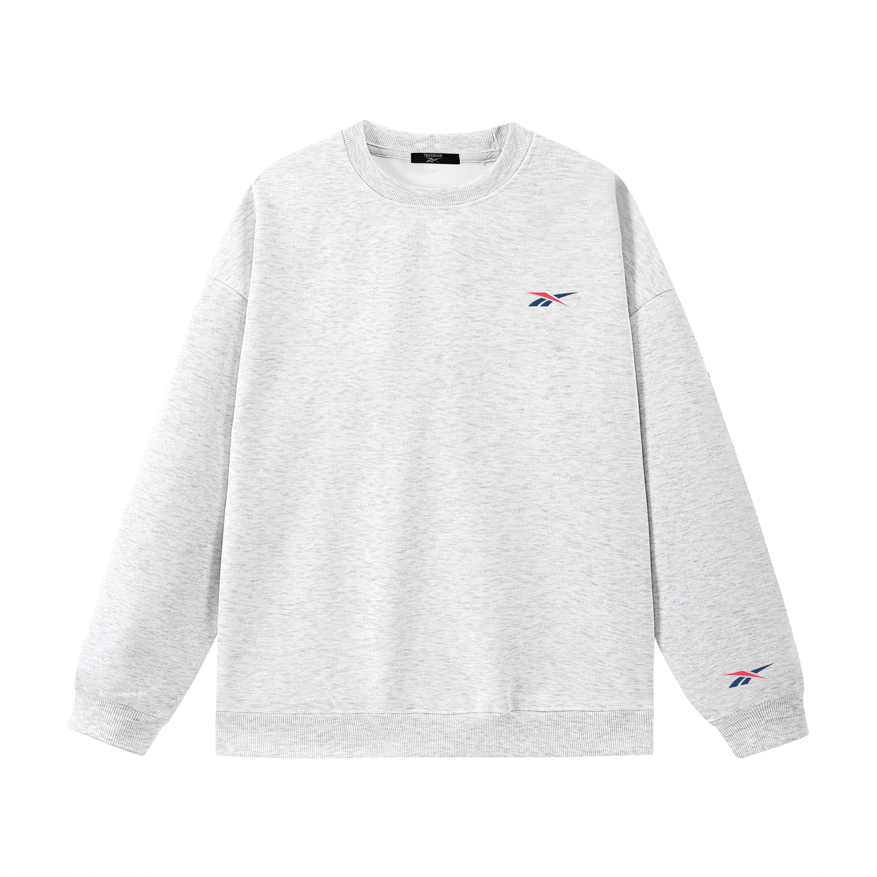 

Свитшот Unisex Crew Neck Moderate Heavyweight Reebok, белый heather серый (fleece-lined)