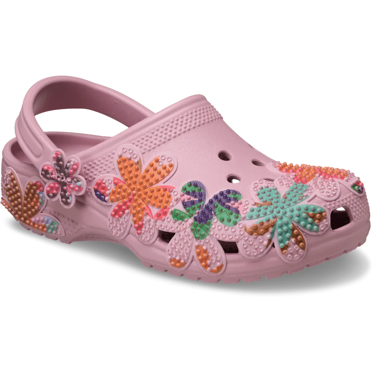 Классические летние сабо с бусинами Crocs, сиреневый — фото 3