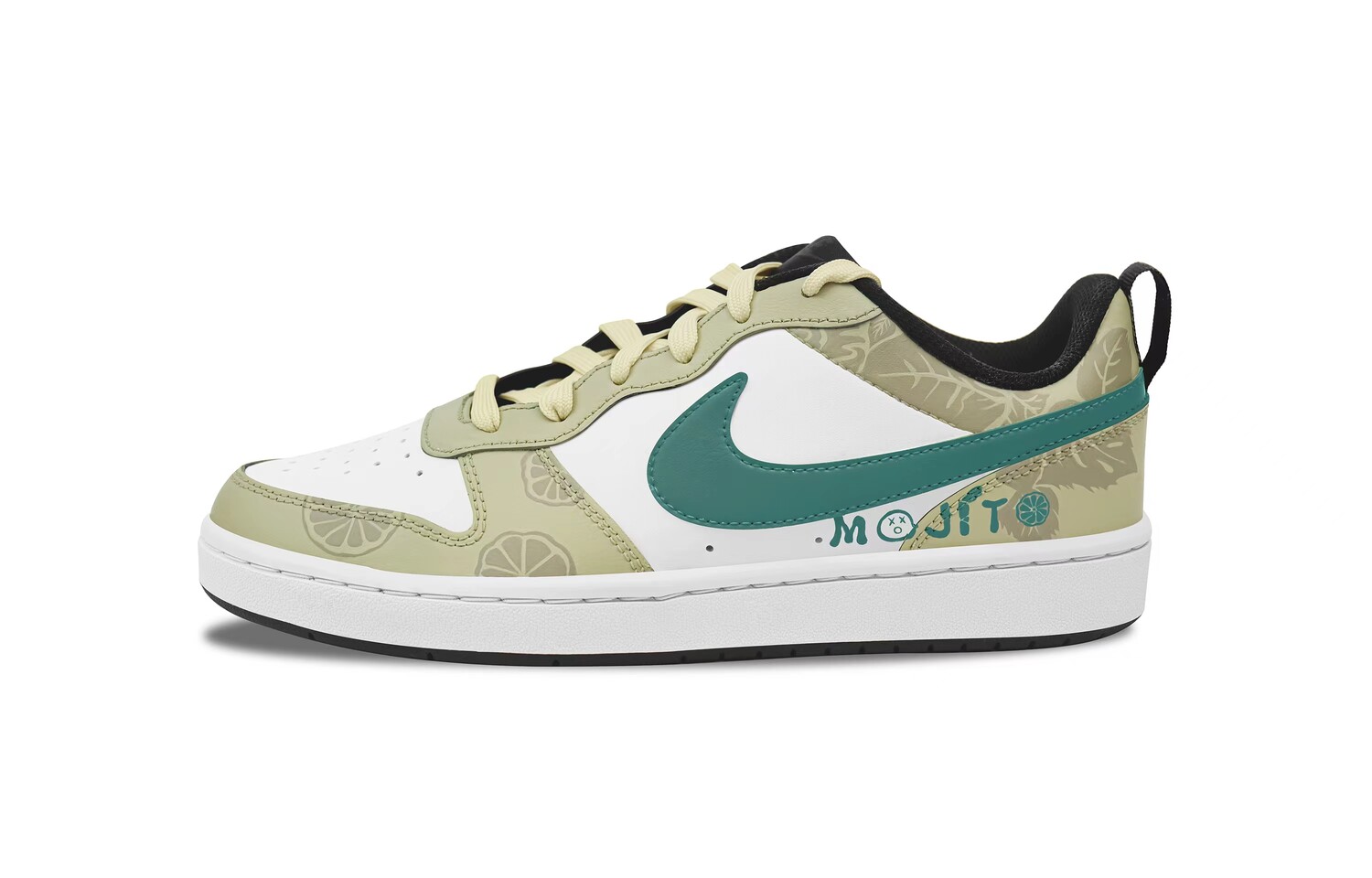 

Кроссовки Nike Court Borough Skateboarding Shoes Women's Low-top Khaki/Vivid Sulphur/Anthracite/Black, зеленый