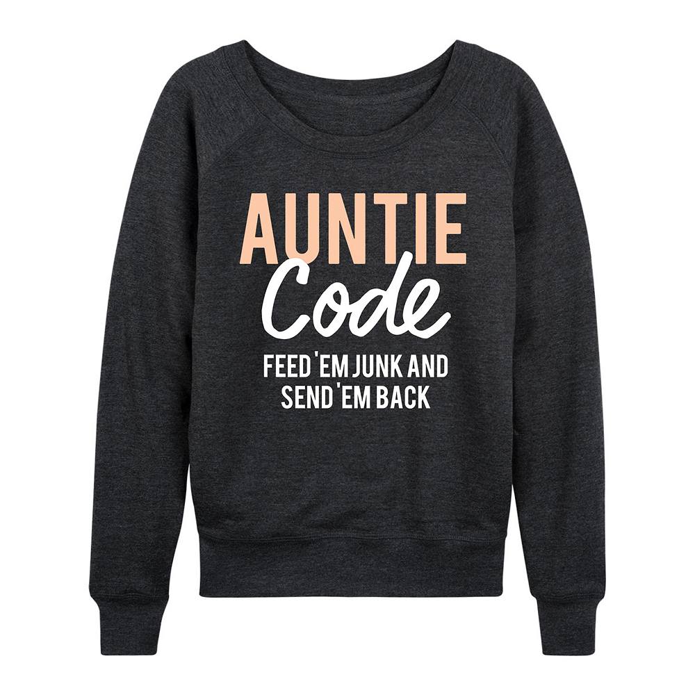 

Женский легкий свитшот из френч терри Auntie Code Licensed Character, цвет Heather Charcoal