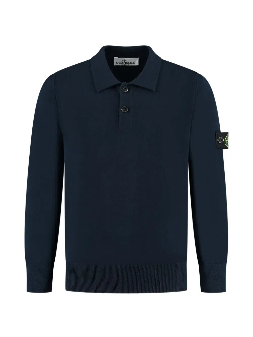 Рубашка поло на пуговицах с длинными рукавами Stone Island Junior, синий