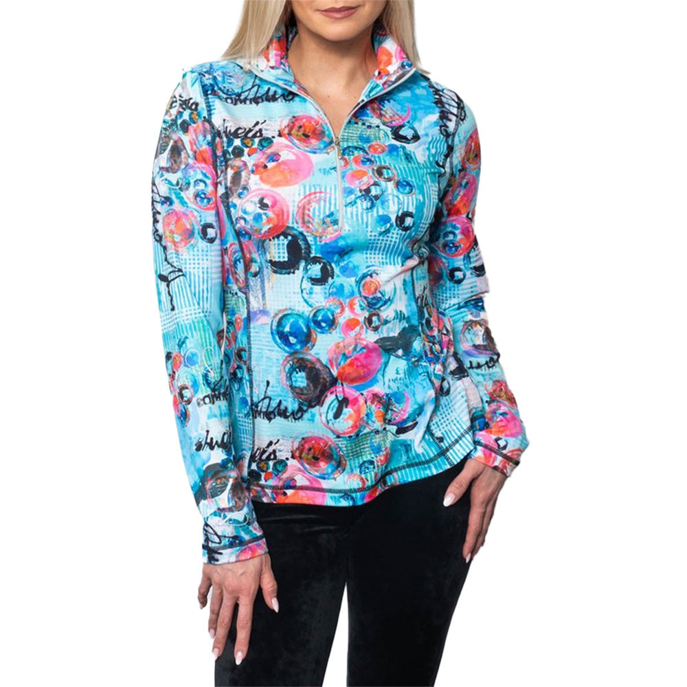 

Куртка-поло Sno Skins Micro Fiber Print с застежкой-молнией на четверть длины (женская) - Зима 2025, Marbles