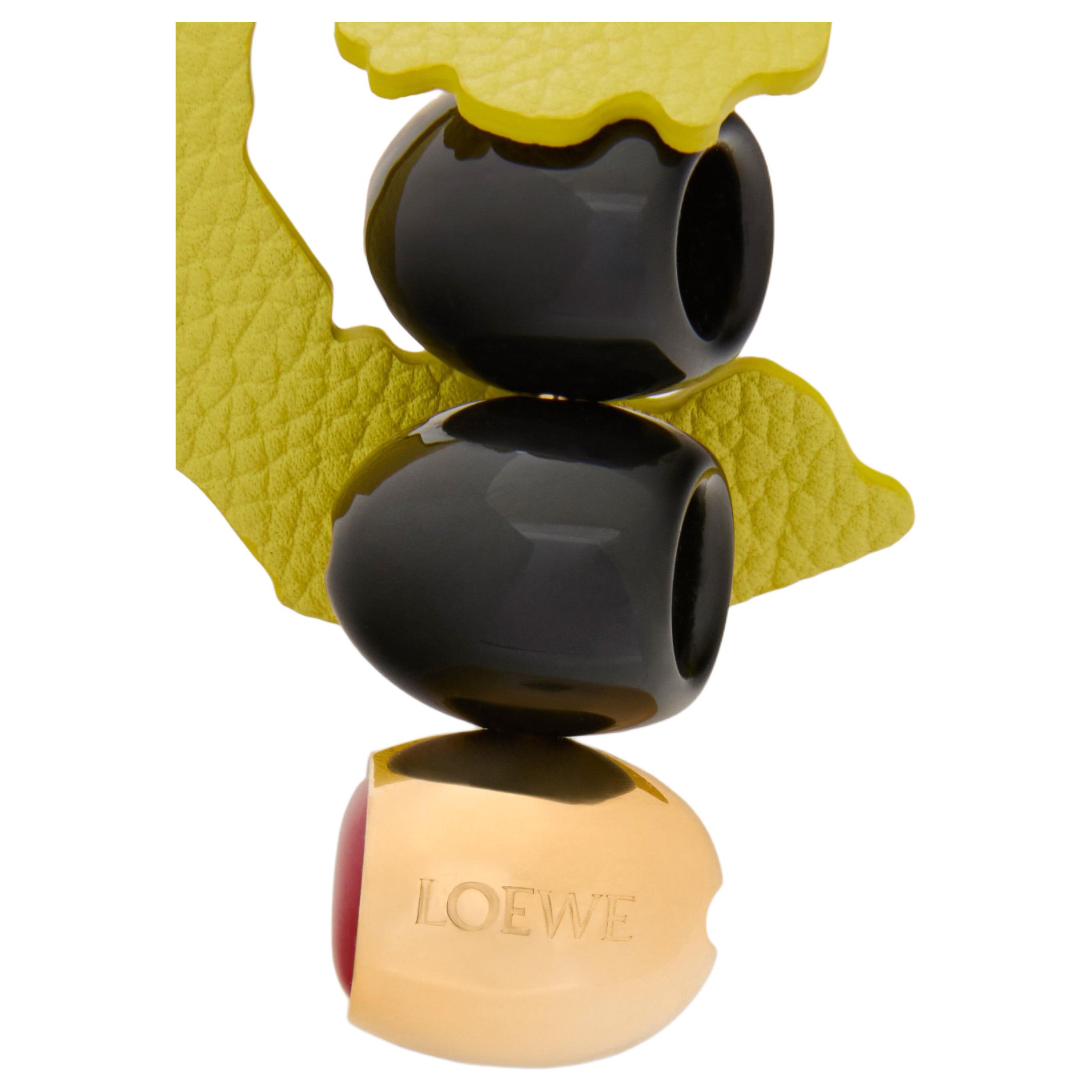LOEWE Аксессуар для сумки из ацетата и латуни женский черный с золотом, Black & Gold — фото 3