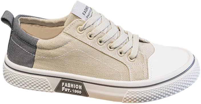 

Мужские дышащие кеды Hhhchpm из канвы, повседневные низкие, подходят для улицы или вождения, всесезонные шнурованные кроссовки для скейтборда, бежевый