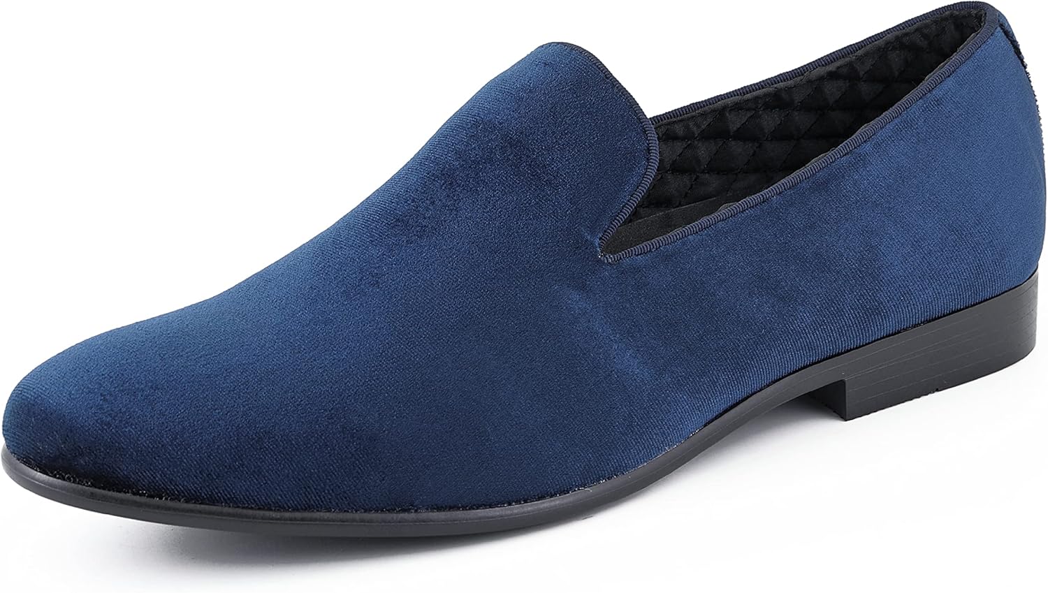 

Мужские деловые туфли Amali Fishman из бархата с стеганым дизайном, без шнуровки, мокасины для мужчин, бархатные лоферы, оригинальные смокинговые мужские туфли-тапочки, темно-синий