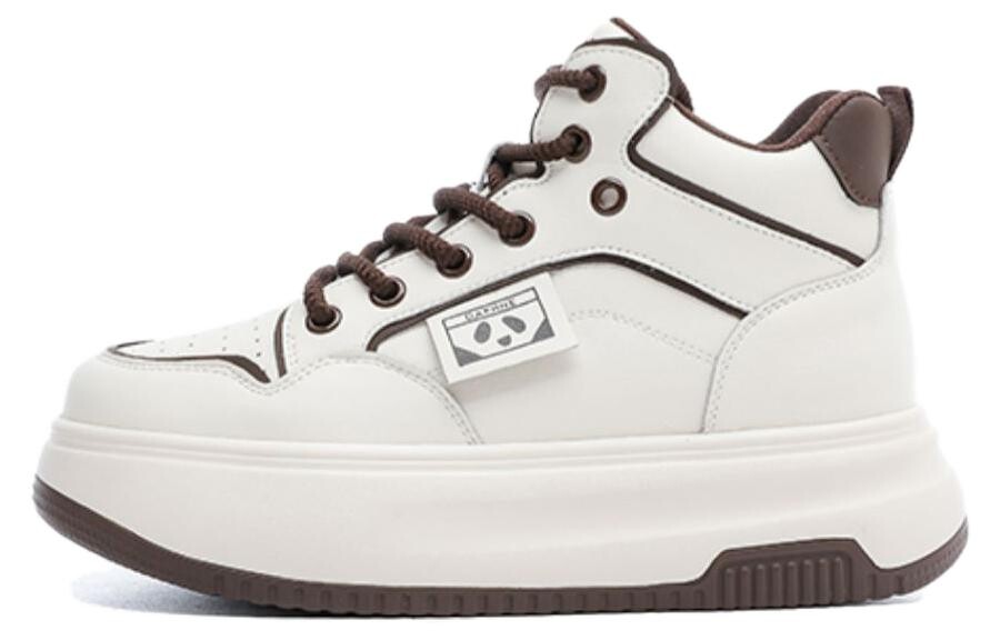 

Кеды DAPHNE Skateboard Shoes Women's High-Top, бежевый/черный