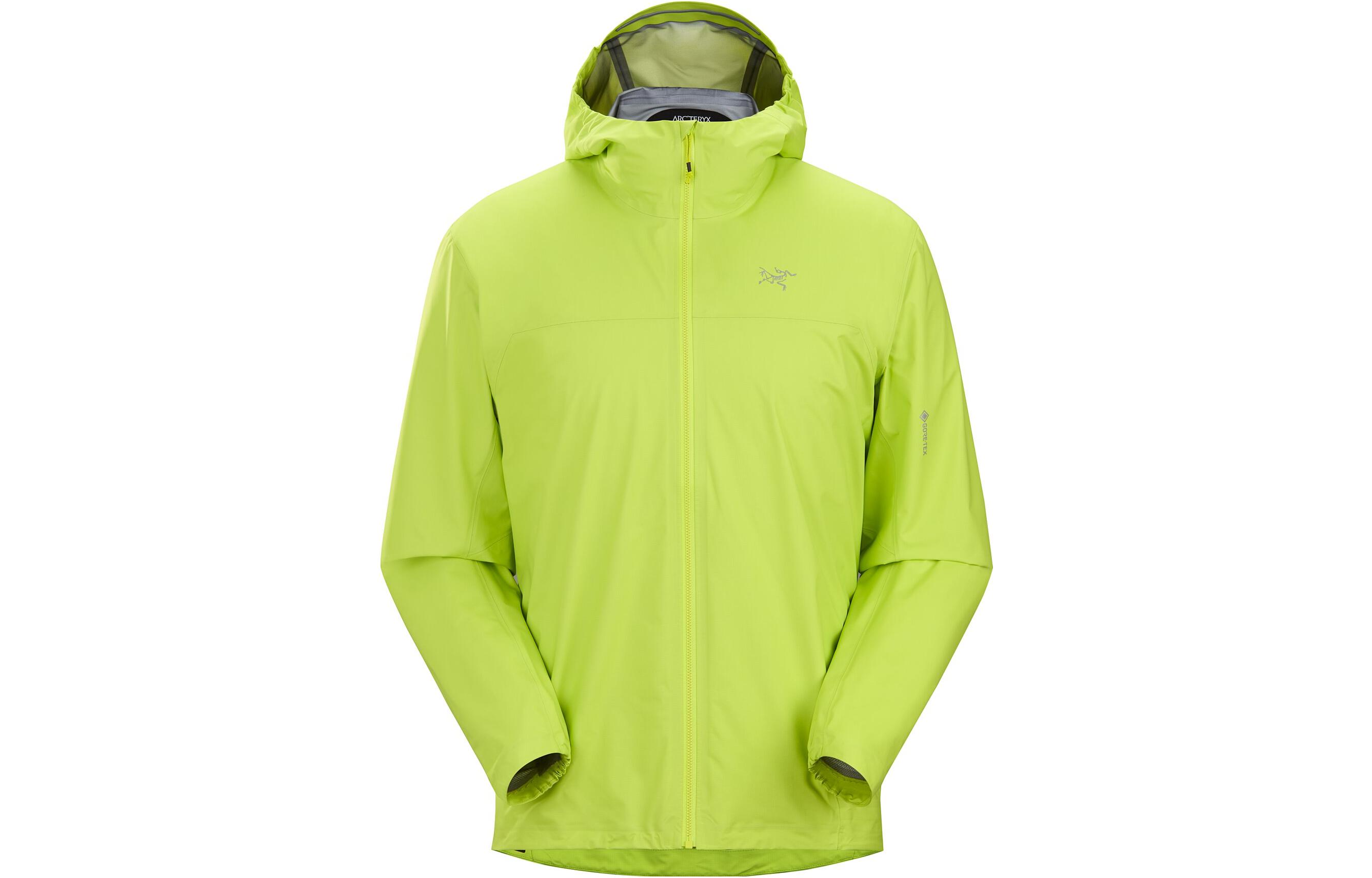 Вязаный жилет из смесовой мохеровой шерсти Arcteryx, зеленый/желто-зеленый