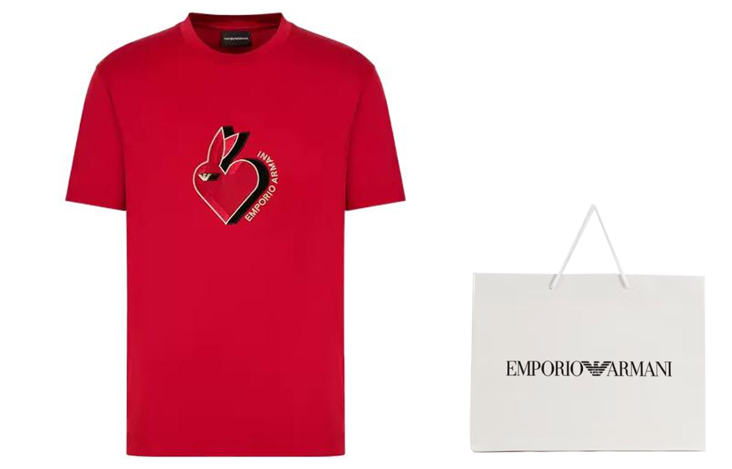 Футболка мужская красная EMPORIO ARMANI Весна-Лето 2023 Год Кролика — фото 2