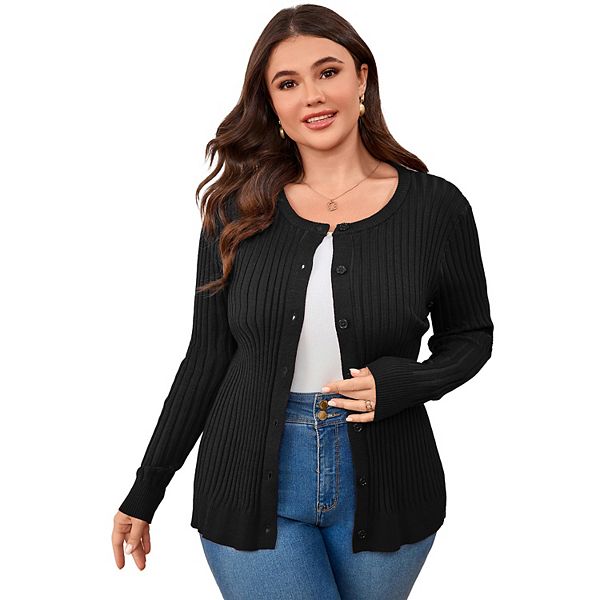 

Кардиган на пуговицах для женщин plus size Seoria, Black