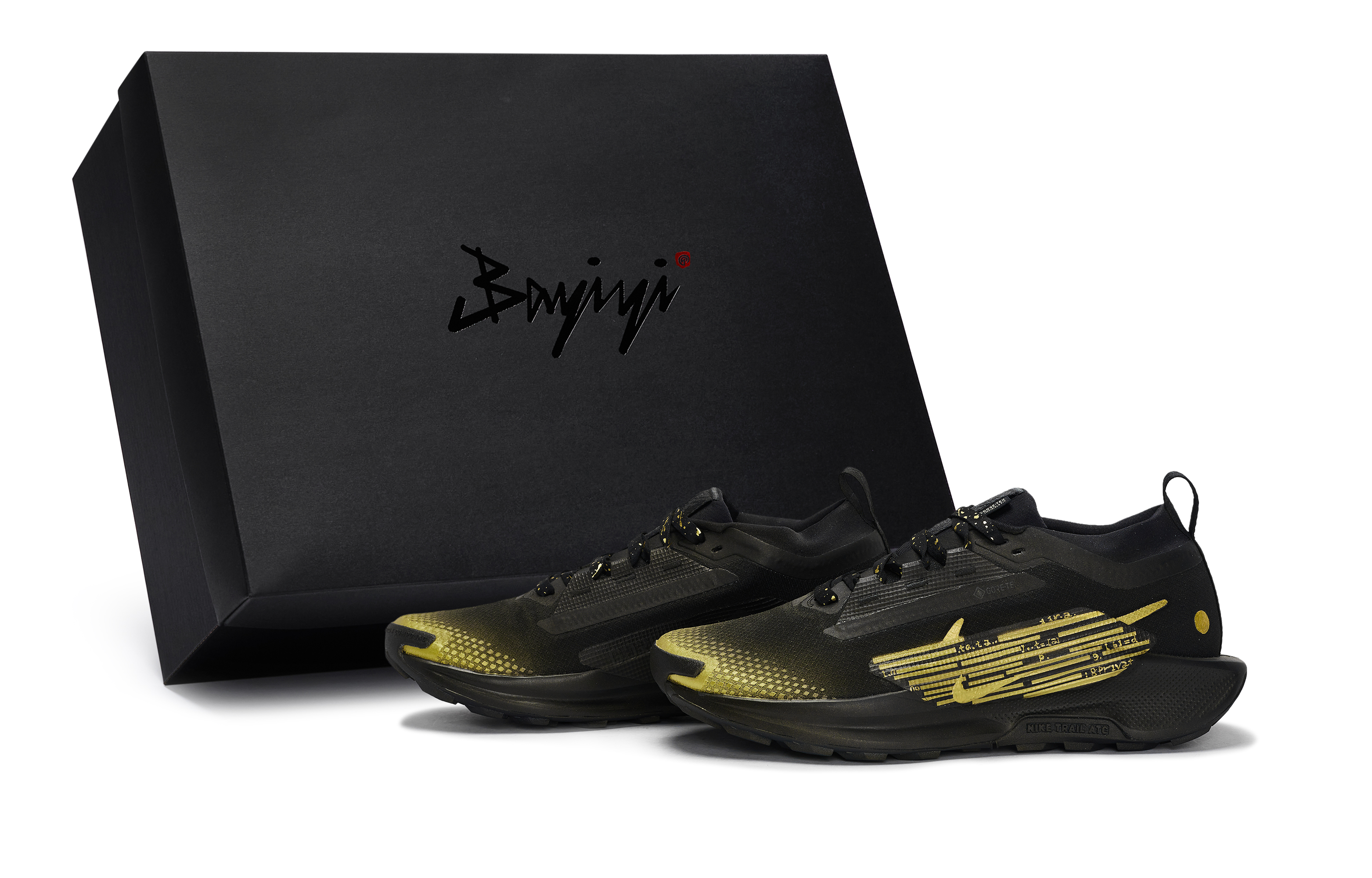 

Nike Кроссовки Pegasus Trail 5 с низким верхом, устойчивые к истиранию, мужские, черно-золотые