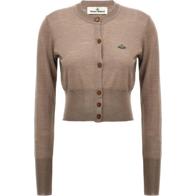 

Вязаный укороченный кардиган Bea Vivienne Westwood, бежевый