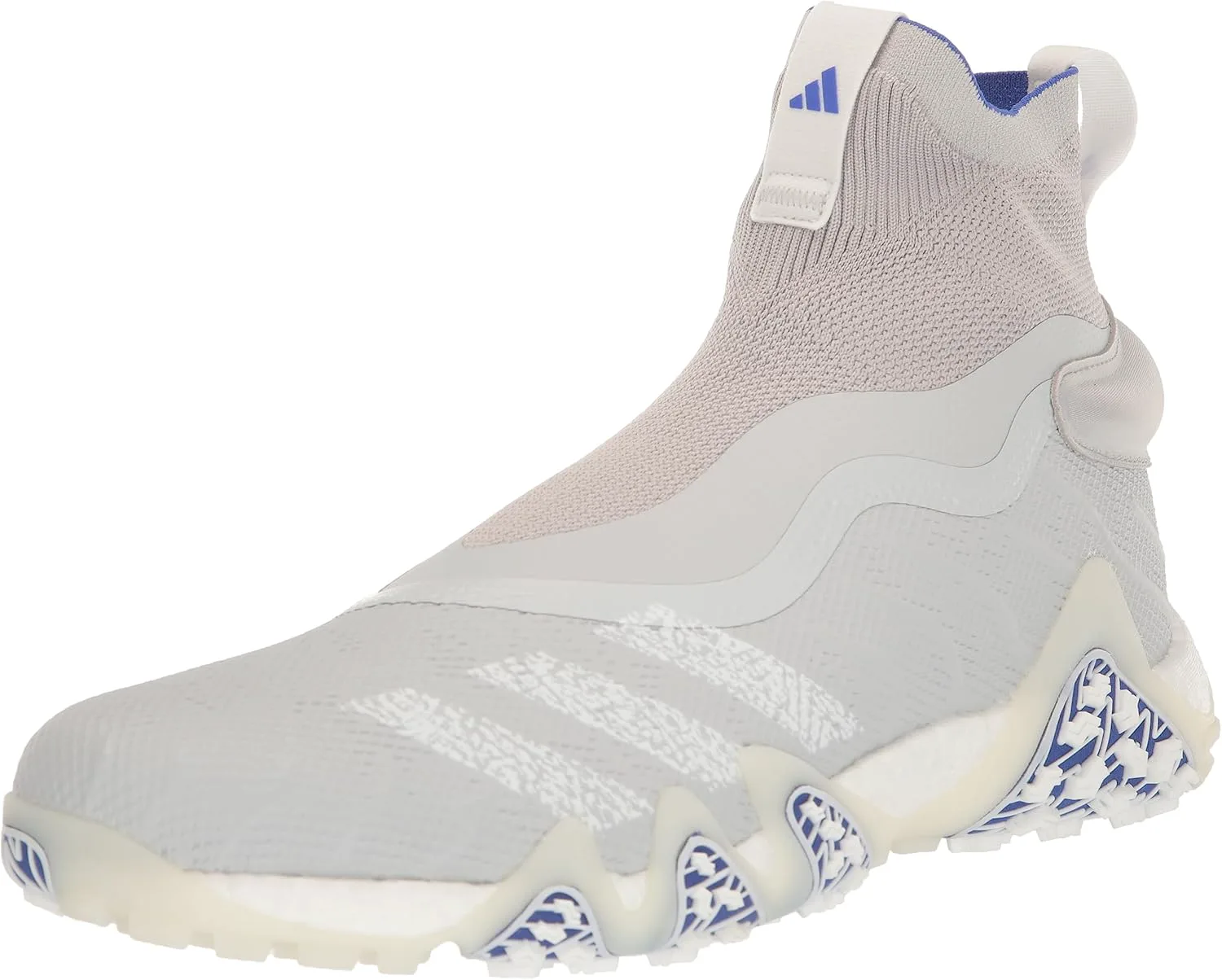 Мужские гольф-кроссовки Adidas Codechaos без шнурков и шипов, серый/белый/синий — фото 2
