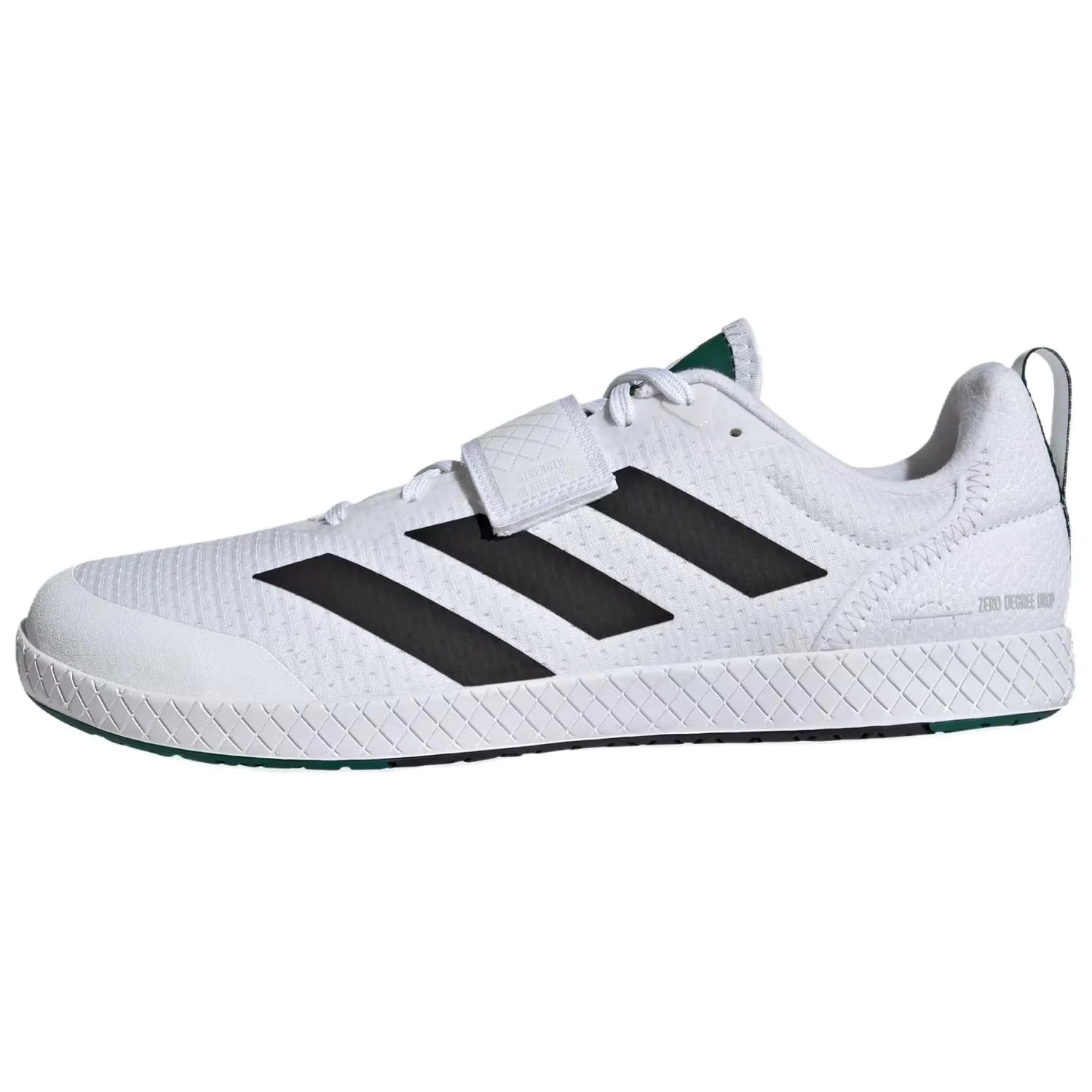 Кроссовки для тяжелой атлетики Adidas Cloud White/Core Black/Preppy Green