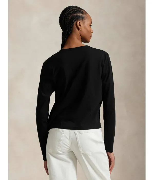 Блузка ESY regular fit Polo Ralph Lauren, черный — фото 3
