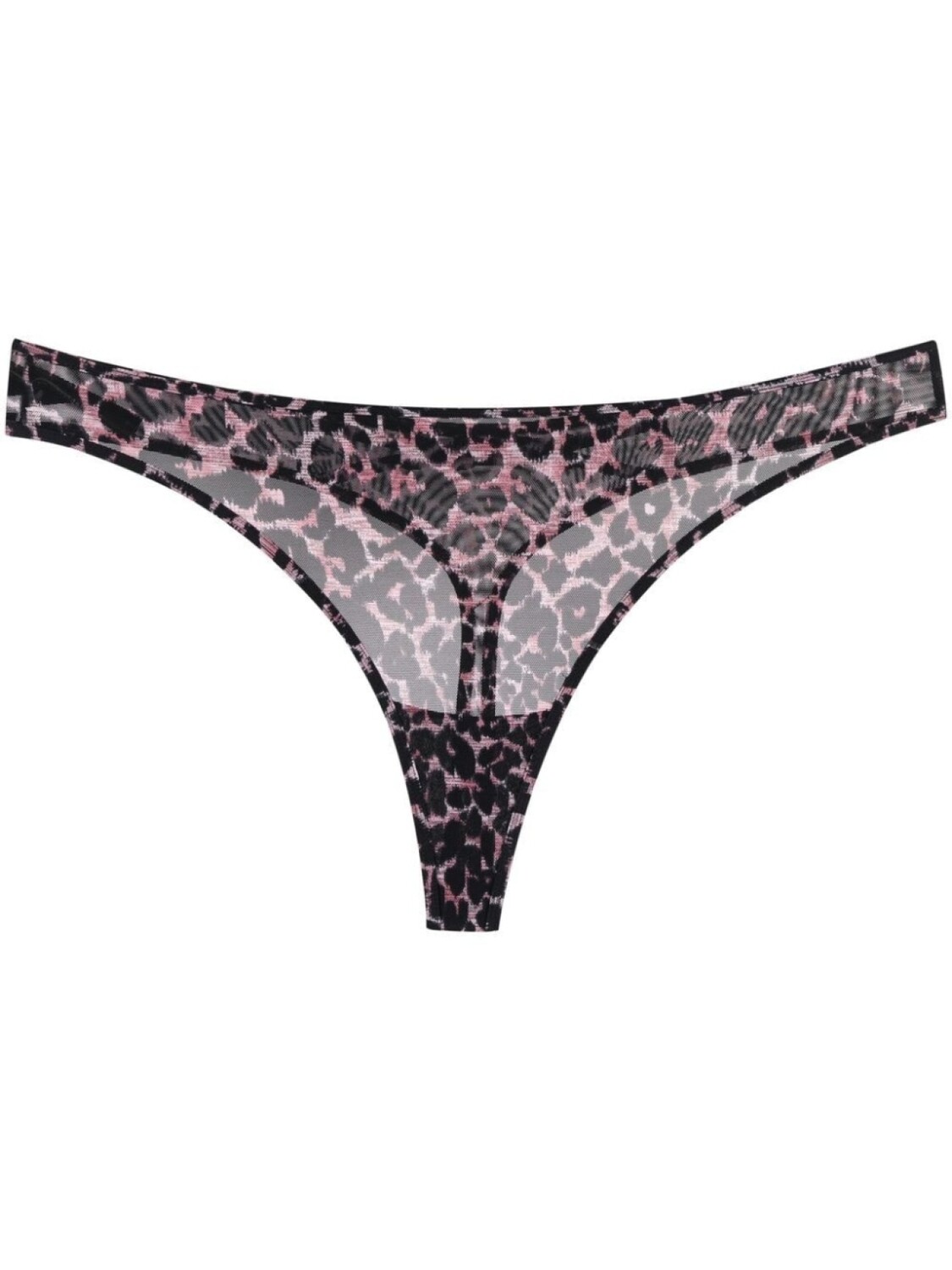 

Marlies Dekkers прозрачные трусы-стринги с леопардовым принтом, черный