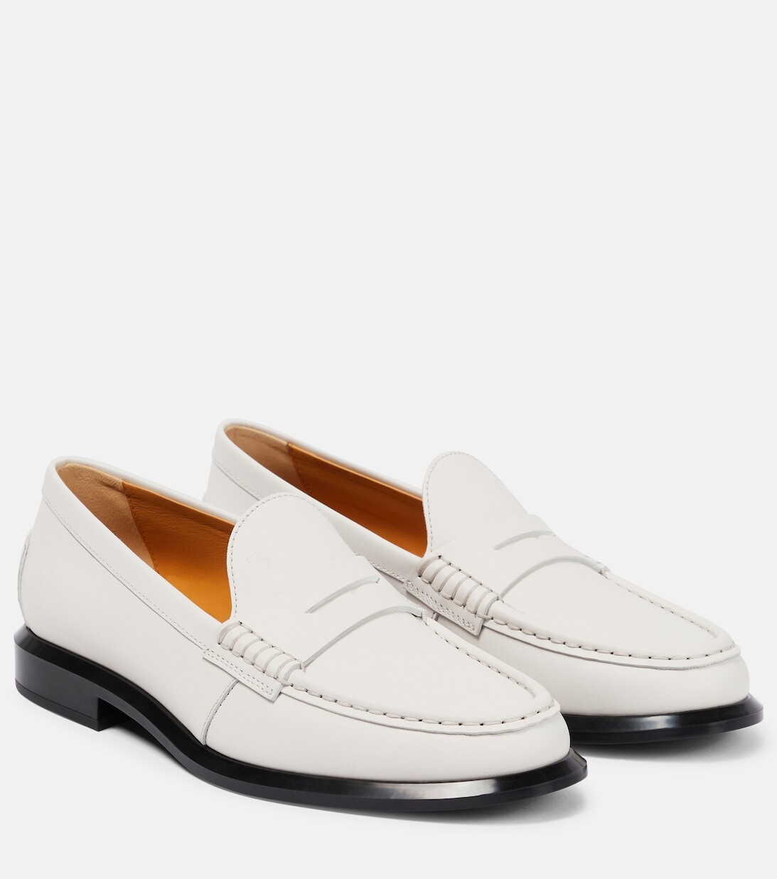 Классические кожаные лоферы Tod's, белый