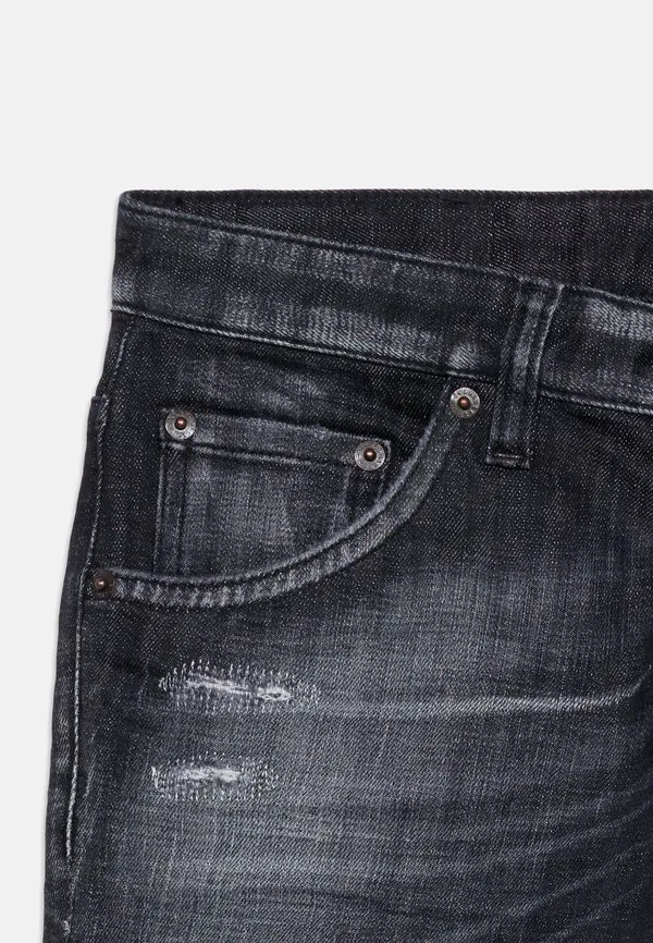 Джинсы унисекс в стиле "крутой парень" узкие джинсы Dsquared2, Denim Black — фото 4