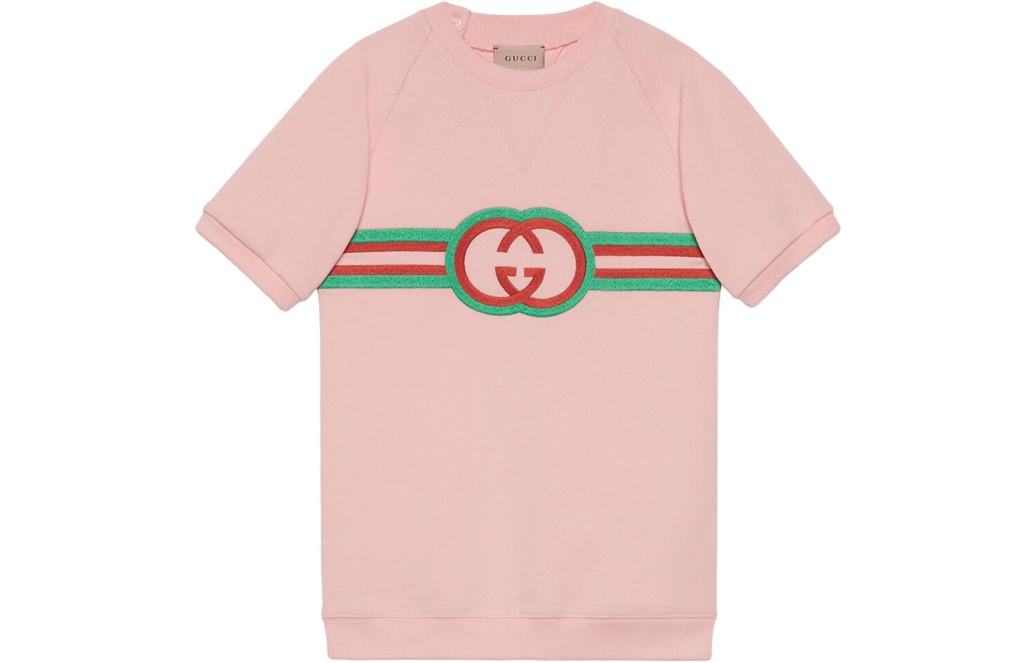 Платье детское Gucci с логотипом, розовый