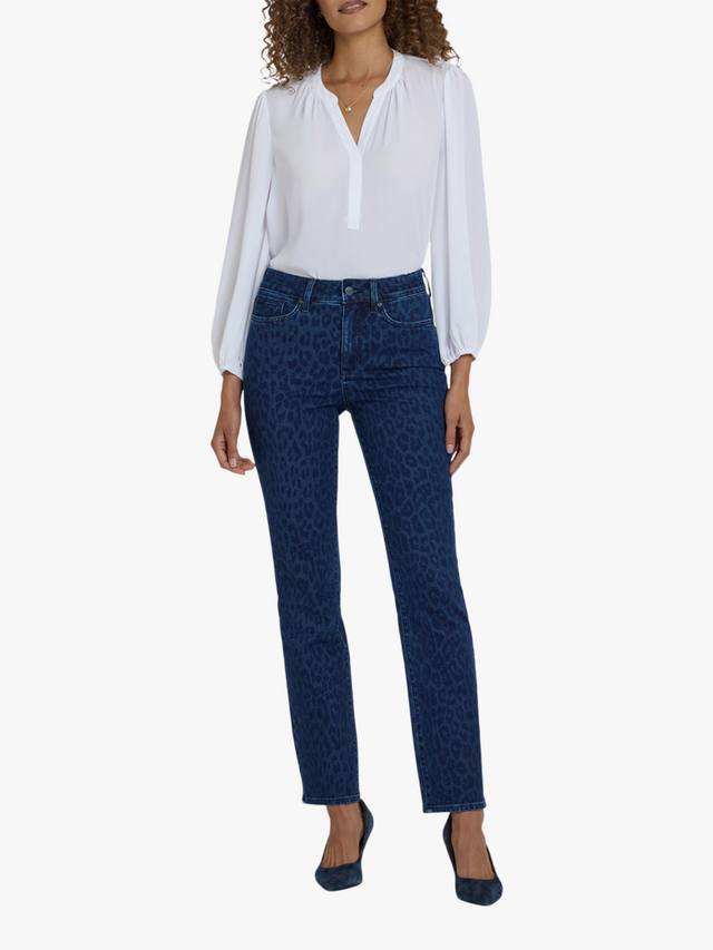 

Прямые джинсы Marilyn NYDJ, Dark Denim Leopard