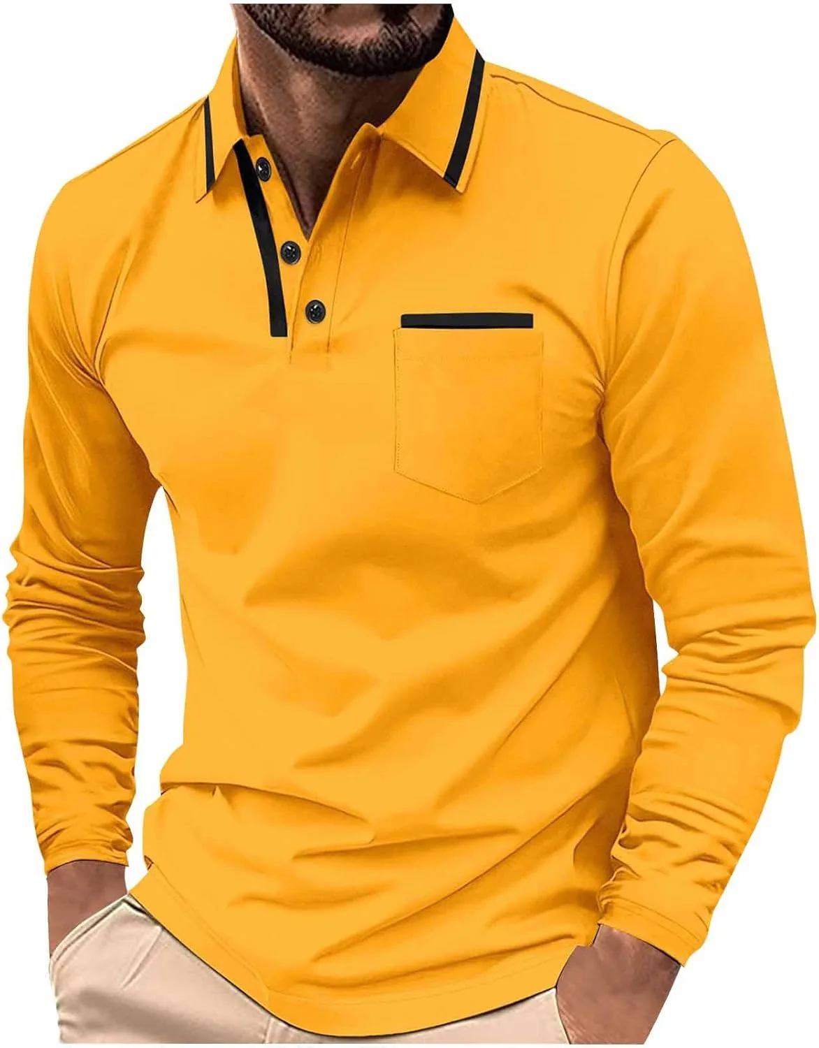 

Мужская поло с длинным рукавом дышащая быстросохнущая