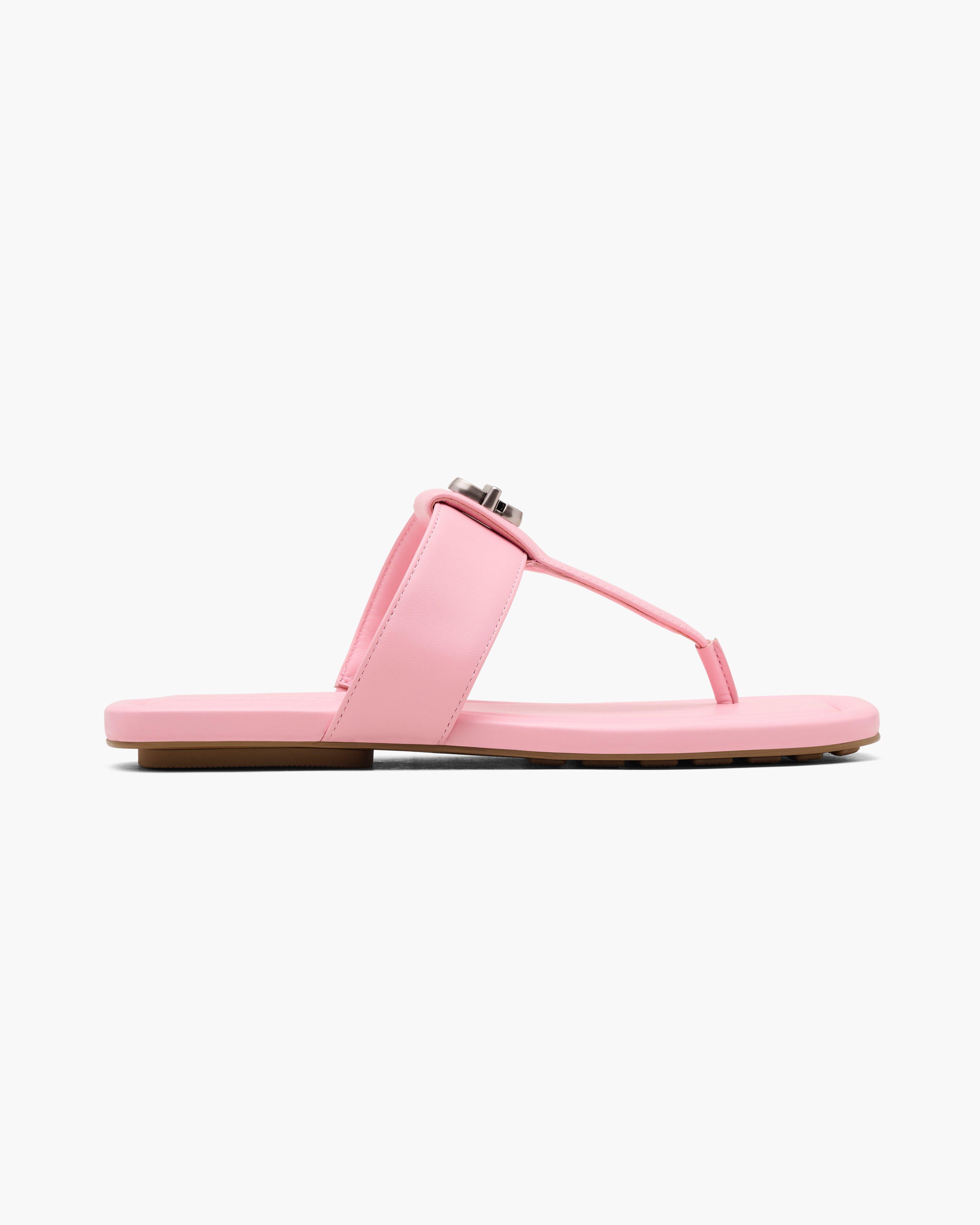Сандалии с двумя Т-образными ремешками Marc Jacobs, цвет Ribbon Pink — фото 3