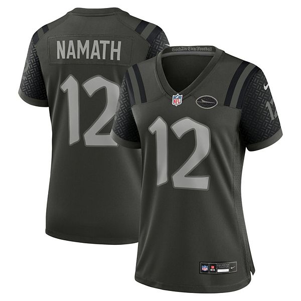 Женская футболка Joe Namath Gotham Green New York Jets 2025 Rivalries Collection Retired Player Game Nike — фото 2