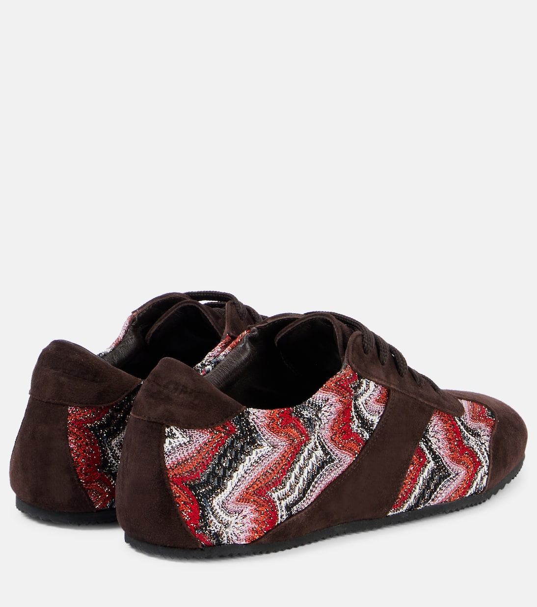 Замшевые кроссовки с отделкой ламе Missoni, темно-коричневый — фото 2