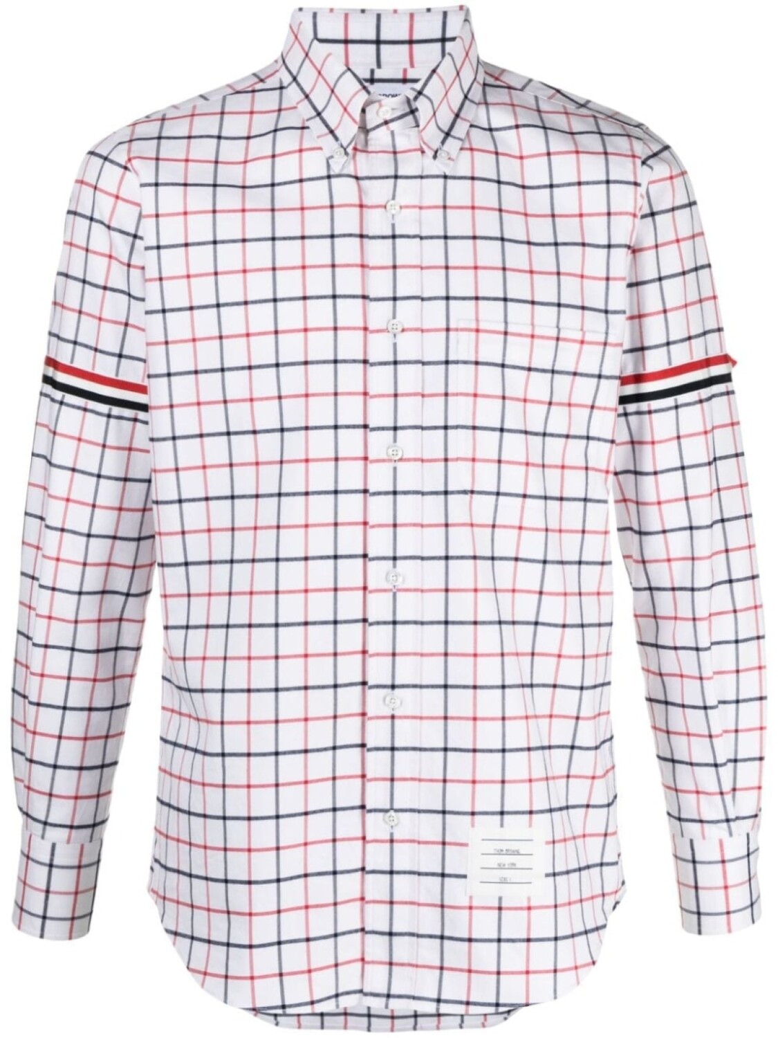 

Thom Browne рубашка в клетку, белый