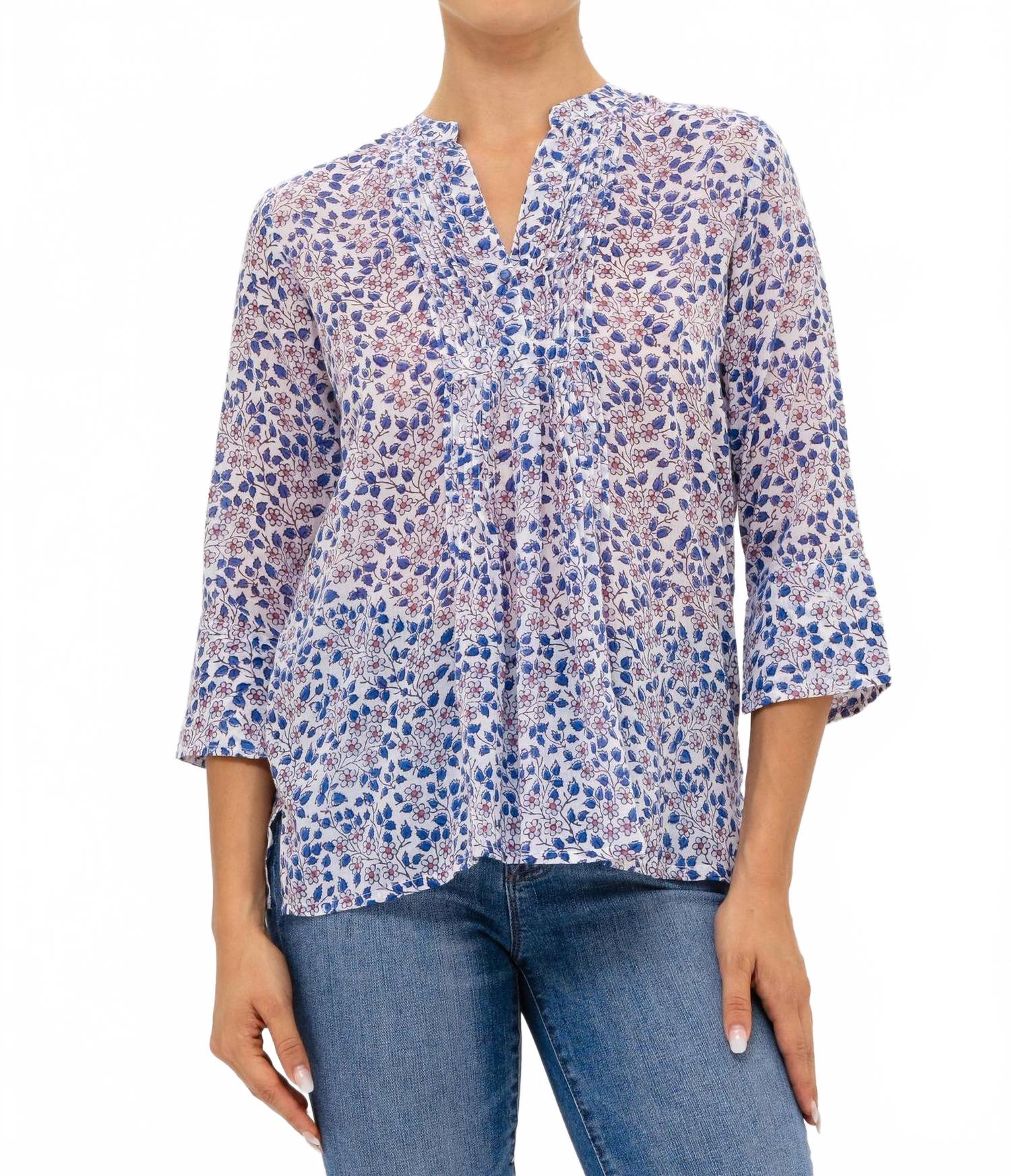 

Мэйта блуза с запахом в портлендском синем Heartloom