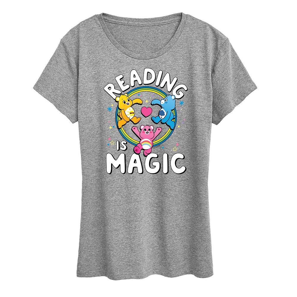 

Женская футболка с рисунком Care Bears Reading Is Magic Licensed Character, цвет Heather Gray