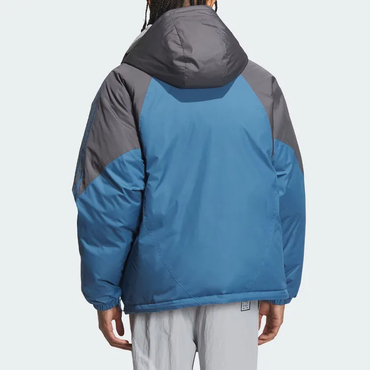 Adidas Originals Пуховик мужской измененный синий/белый — фото 4