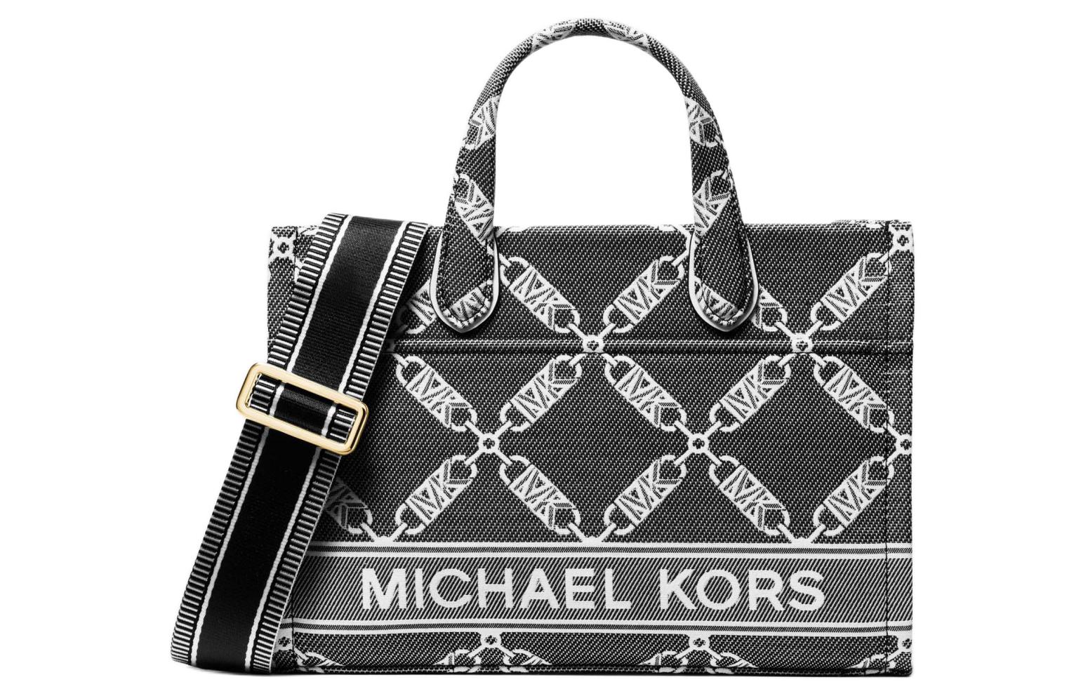 

Michael Kors Сумка-тоут Gigi из ткани, сумка для покупок, сумка через плечо, сумка-кроссбоди, маленькая женская сумка, черная