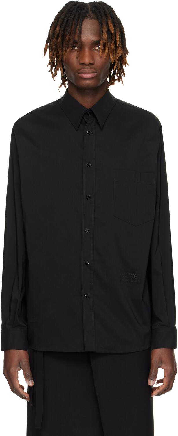 

Рубашка из поплина и атласа MM6 Maison Margiela