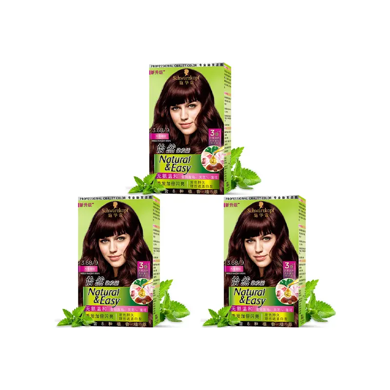 

Краска для волос Shihuakou Contentment 1 коробка/2 коробки SCHWARZKOPF, 3.68 Wood Lily коричневый коричневый *3 Boxes
