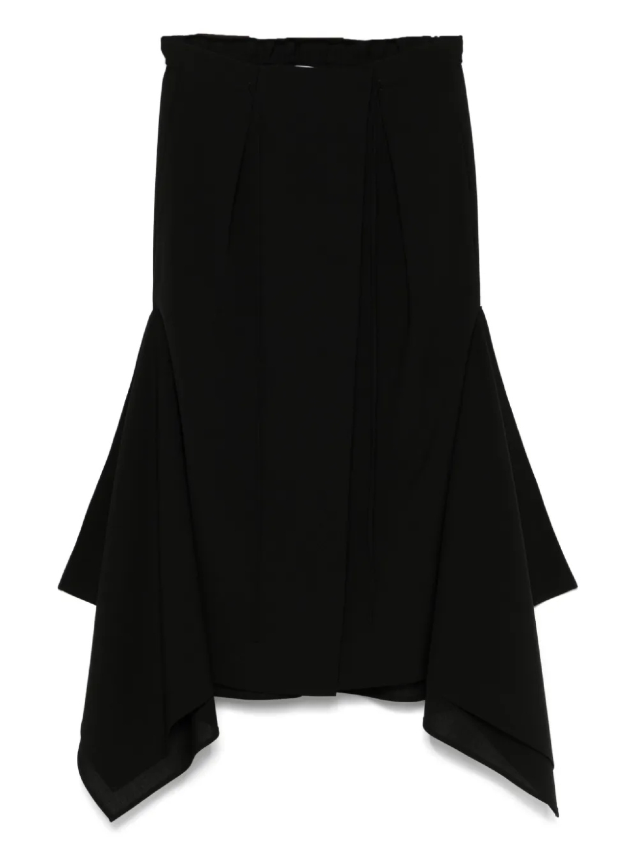 

Расклешенная юбка миди Lanvin, черный