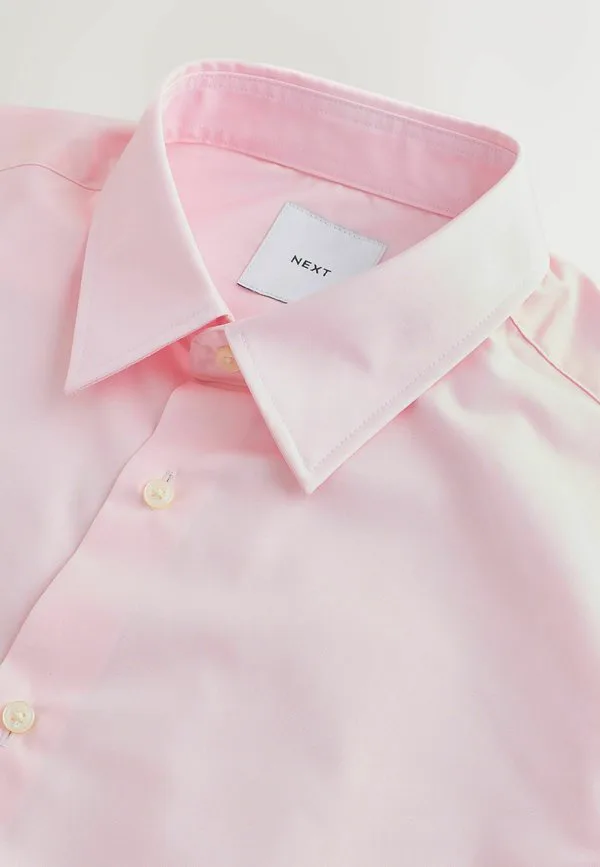 Рубашка приталенного кроя с одним манжетом, не требующая особого ухода. Next, Light Pink — фото 2
